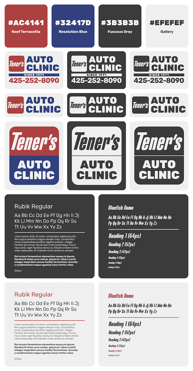 Cover image for Brand Guideline Design for Tenner'sAuto Shop