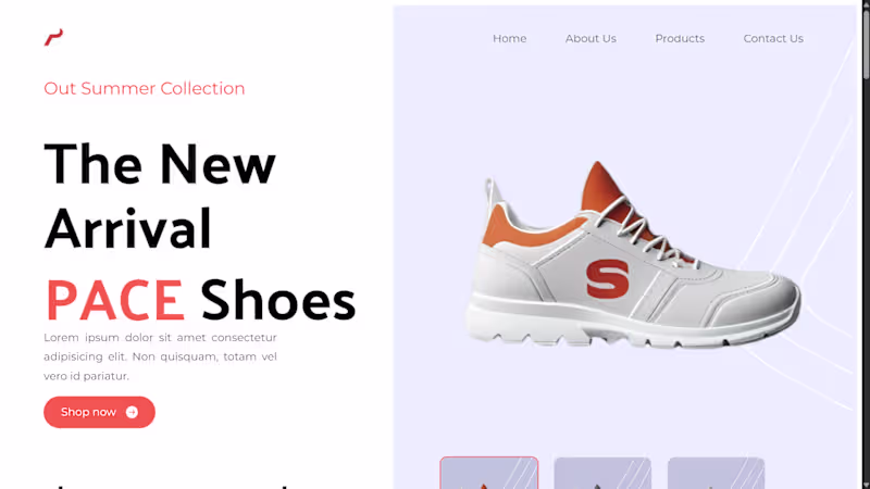 Cover image for Sneaker Landing Page Development