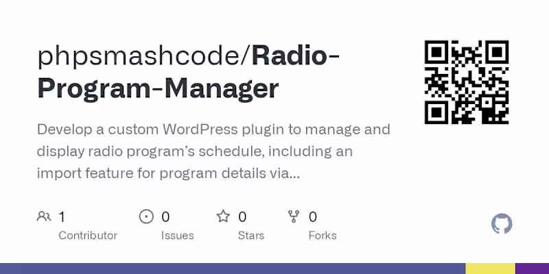 Cover image for phpsmashcode/Radio-Program-Manager