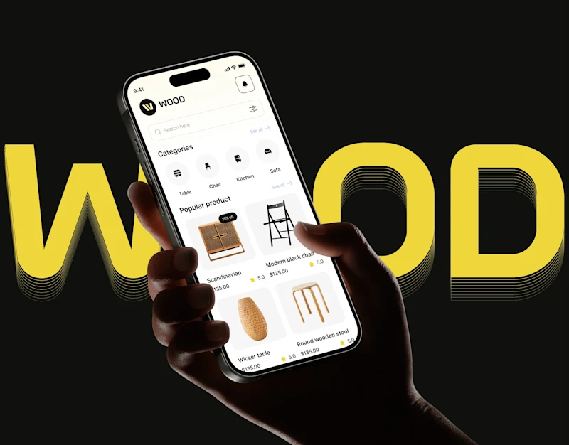Cover image for WOOD - Ecommerce Mobile App | Case study