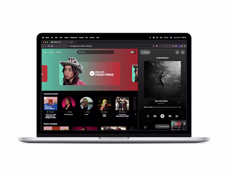 Cover image for Spotify-clone with a fresh new concept Design