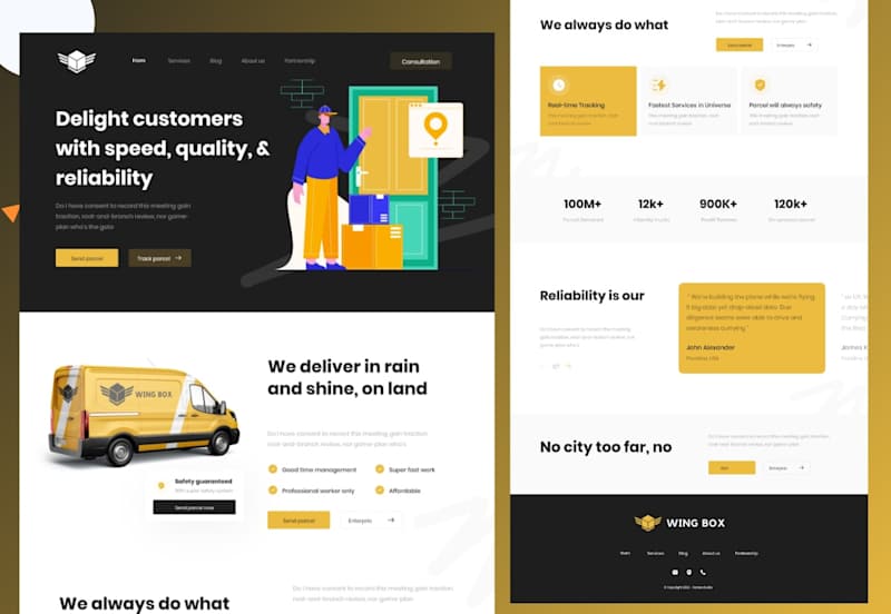 Cover image for Wingbox delivery website 