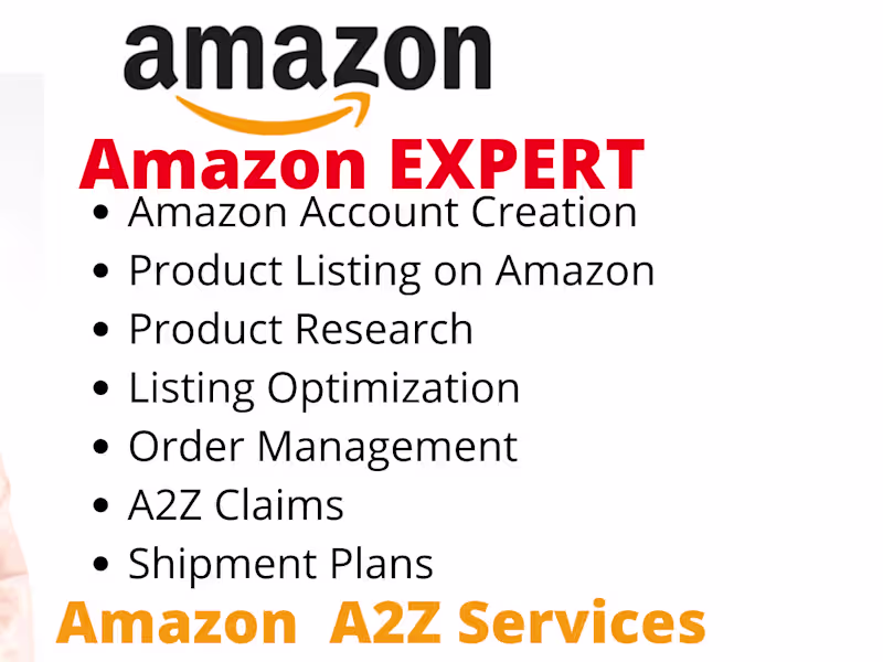 Cover image for I will set up amazon account product listing