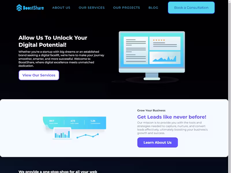 Cover image for Web Development, SEO Services and Digital Marketing - BoostShar…