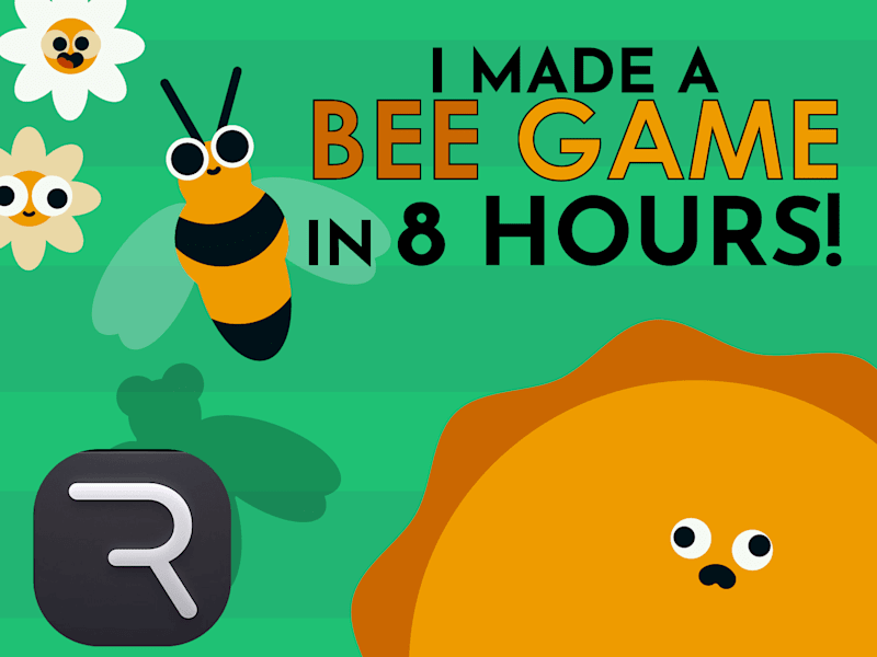 Cover image for A bee mini-game in 8 hours using Rive.