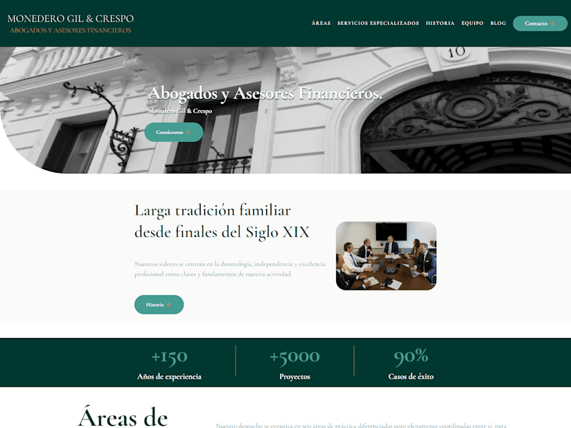 Cover image for Monedero Gil & Crespo Lawyers Web