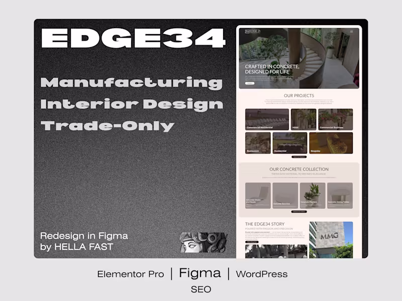 Cover image for Concrete Products Website Redesign | Figma | WordPress