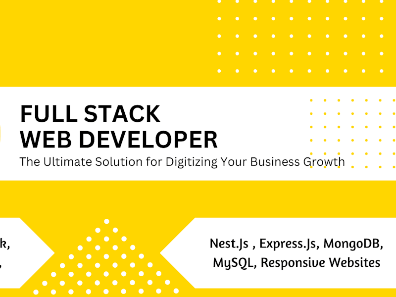 Cover image for Full Stack Web Development