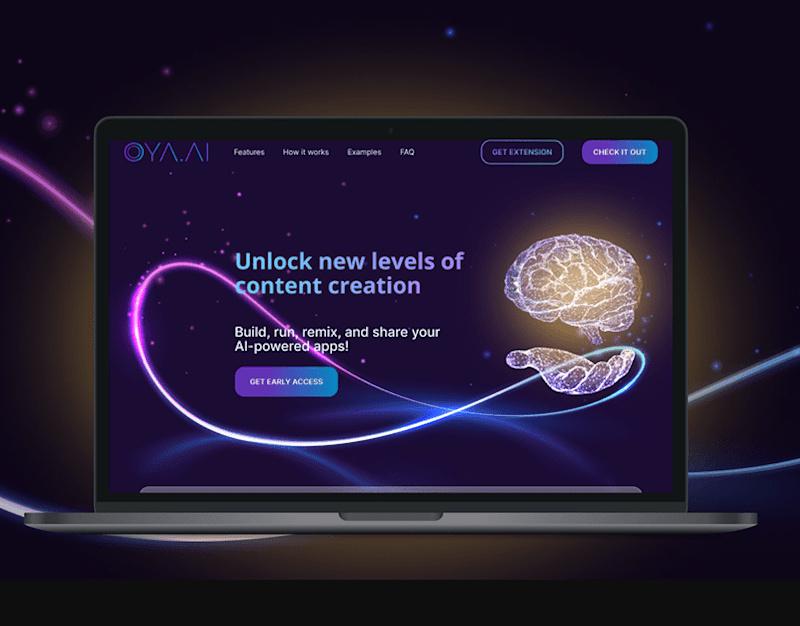 Cover image for Landing page for an AI-powered platform