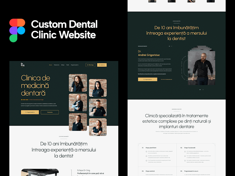 Cover image for DrGrig - Dental Clinic Website made in Figma