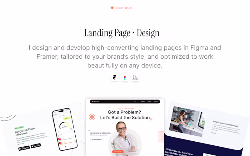 Cover image for Landing Page •  Design