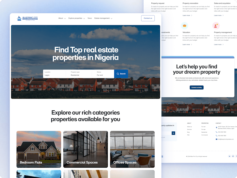 Cover image for Redesigning Blueprint City Real Estate Web Page