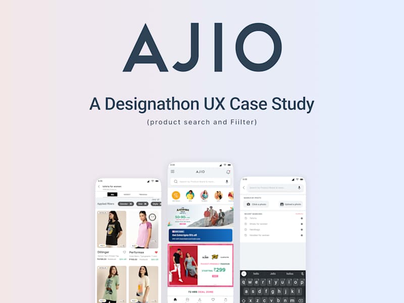 Cover image for UX case study | A Designathon Case Study on AJIO