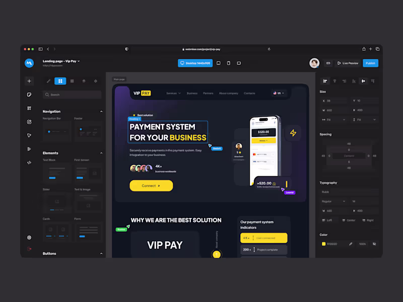 Cover image for Webmixer | SaaS No-Code Builder Development