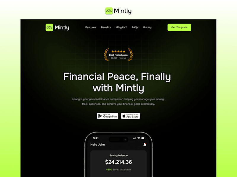 Cover image for Mintly - A Framer Template for Startups