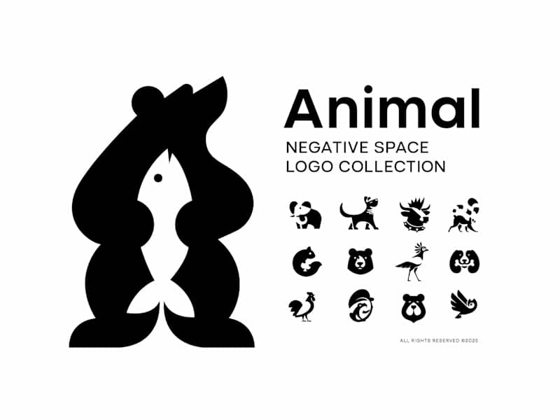 Cover image for Animal negative space logo collection
