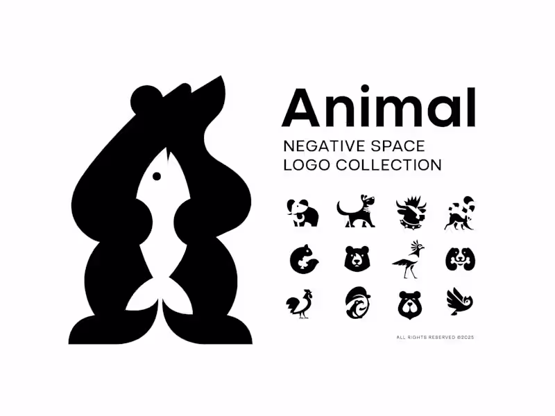 Cover image for Animal negative space logo collection