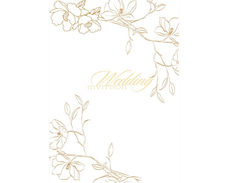 Cover image for Gold Wedding Invitation