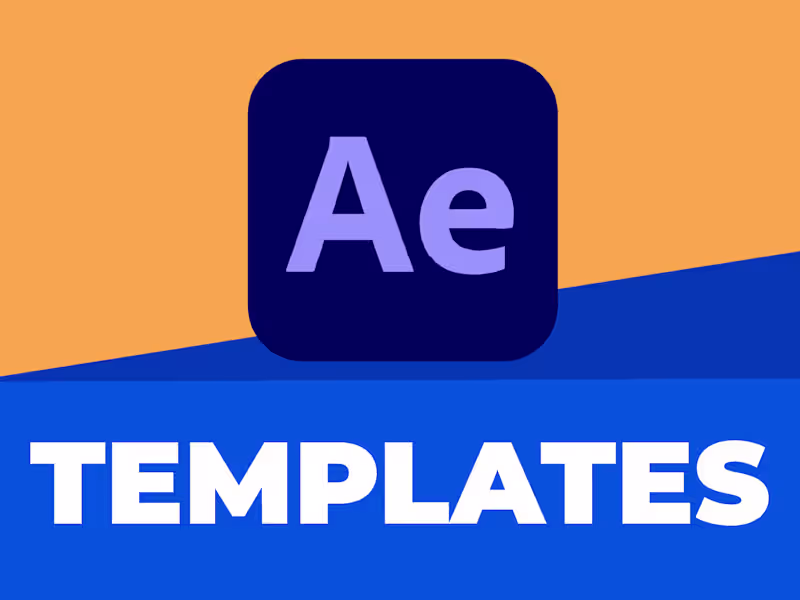 Cover image for Done-For-You AE Template Editing & Rendering