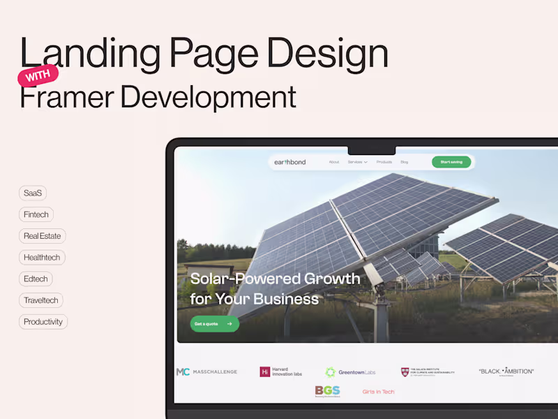 Cover image for Landing Page Design + Framer Development