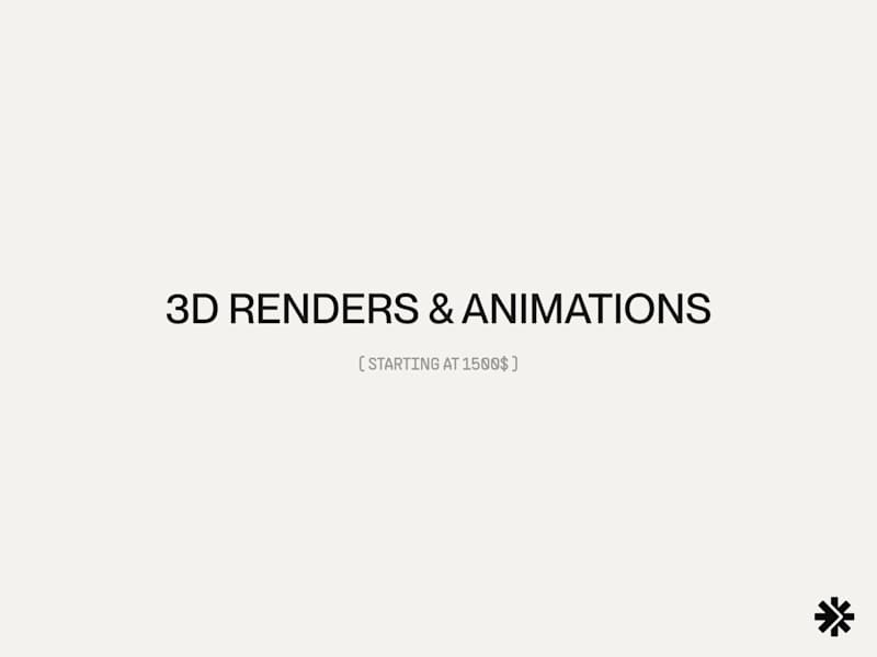 Cover image for 3D Renders & Animations