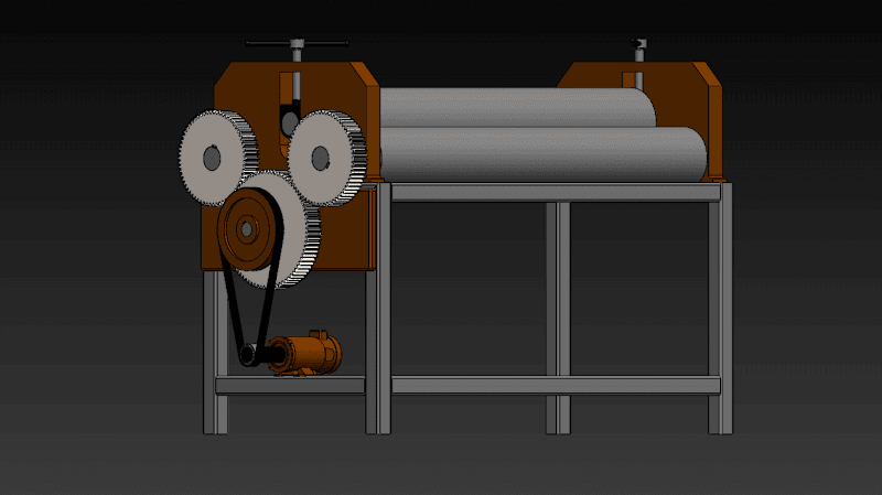 Cover image for 3D Model Of A Bending Roller Machine | SolidWorks