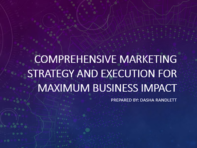 Cover image for Comprehensive Marketing Strategy Services