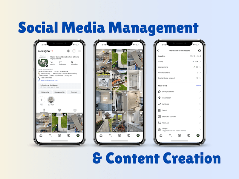 Cover image for Social Media Revamp for Nick's Construction
