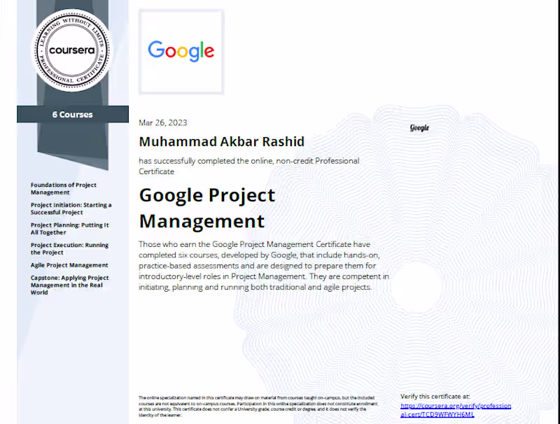 Cover image for Google Project Management