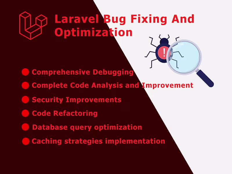 Cover image for Laravel Bug Fixing and Performance Optimization