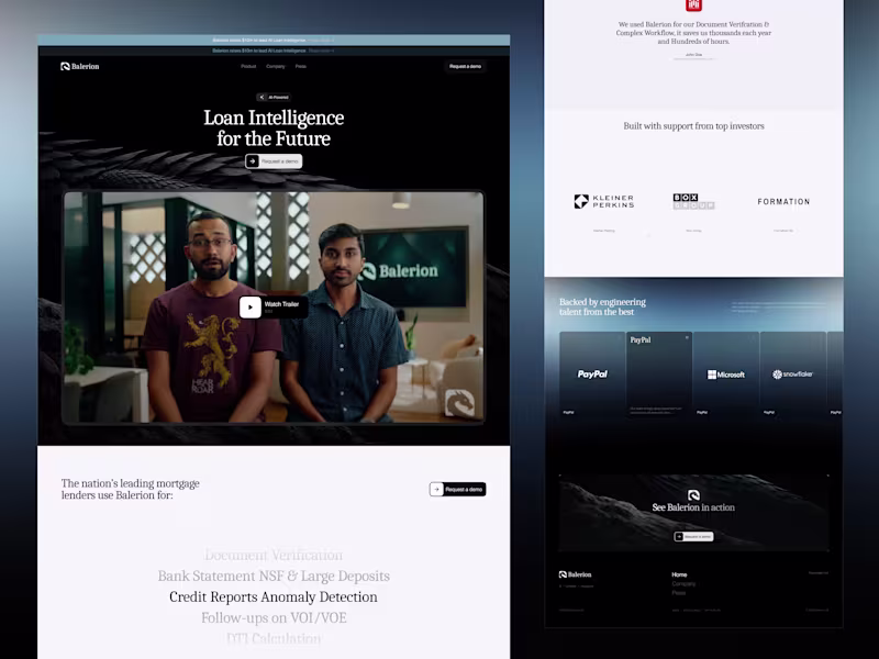 Cover image for Balerion AI - Silicon Valley VC Backed Framer Site