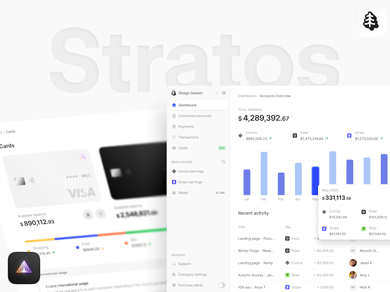 Cover image for Stratos - AI finance management for creators - SaaS