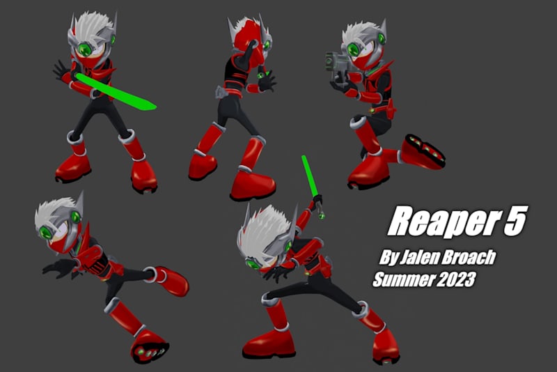 Cover image for Reaper 5 - Character Design + 3D Model