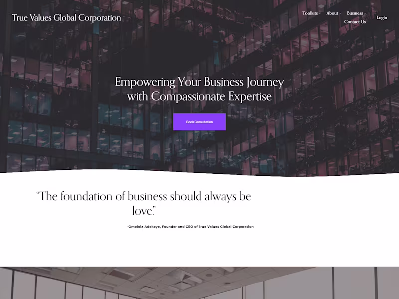 Cover image for One Page Optimized Business Landing Page 