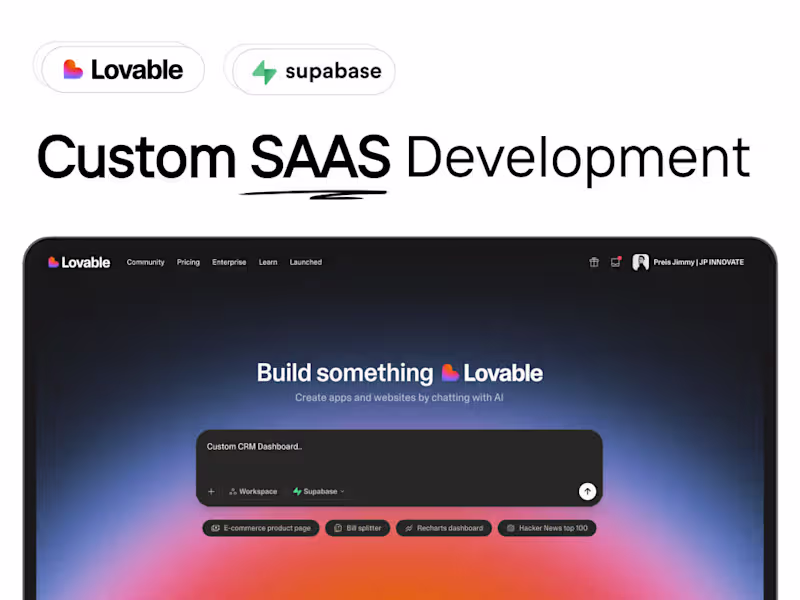 Cover image for Custom SaaS MVP Development with Lovable.dev & Supabase