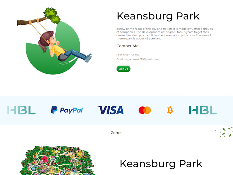 Cover image for Booking Ticket KeansBurg Park