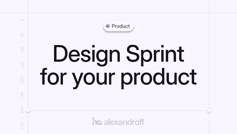 Cover image for Design sprint