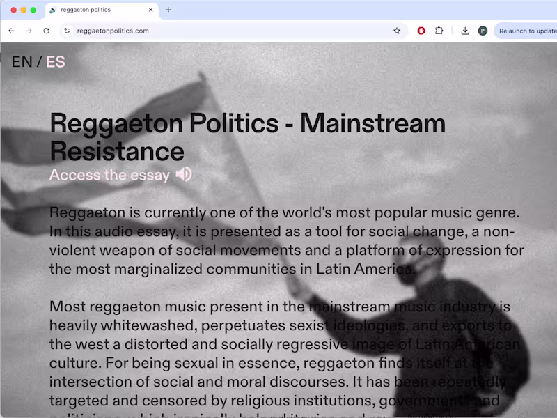 Cover image for Reggaeton Politics