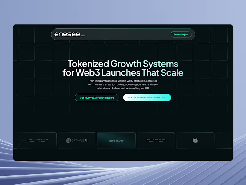 Cover image for Enesee Agency — Website Design and Framer Build