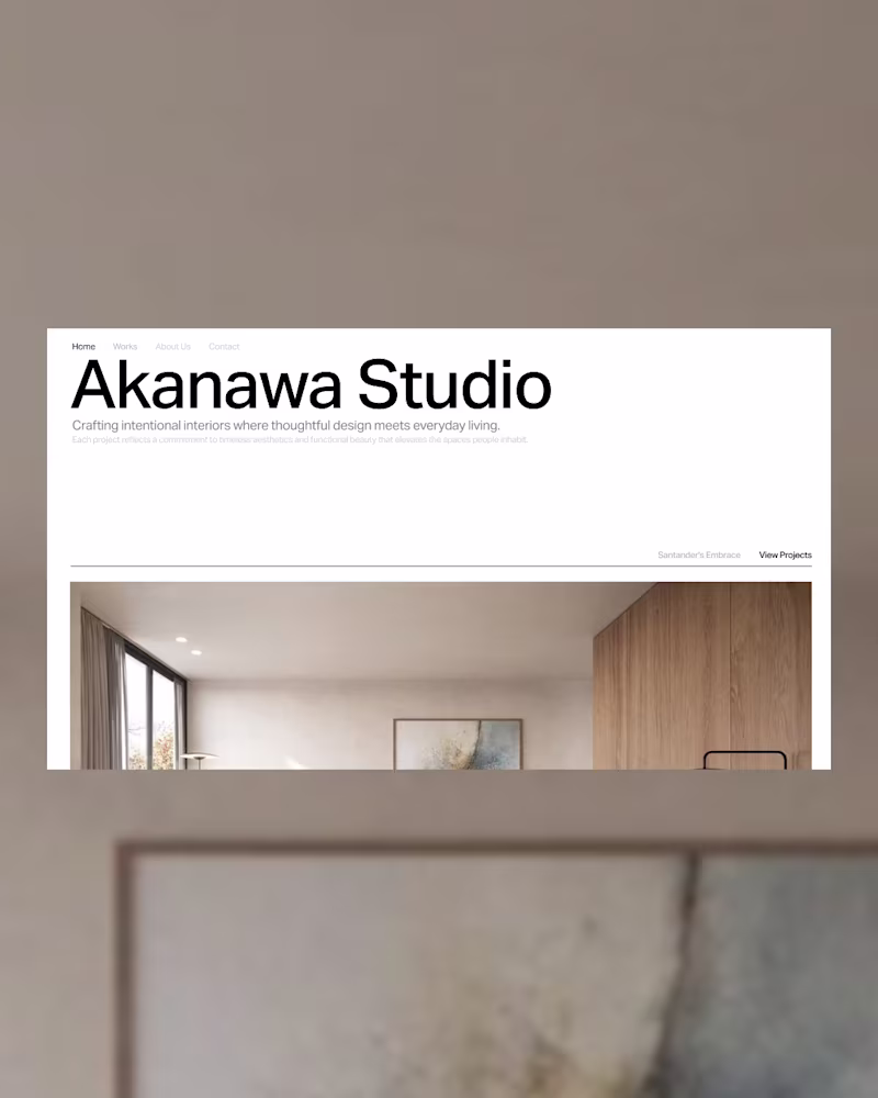 Cover image for Akanawa Studio—thoughtful interiors where beauty