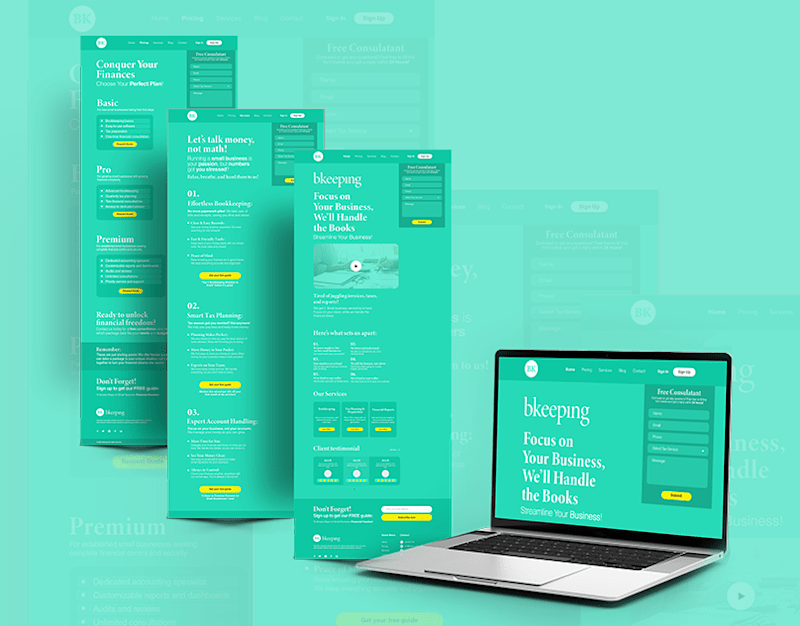 Cover image for BK Keeping Landing Page Design