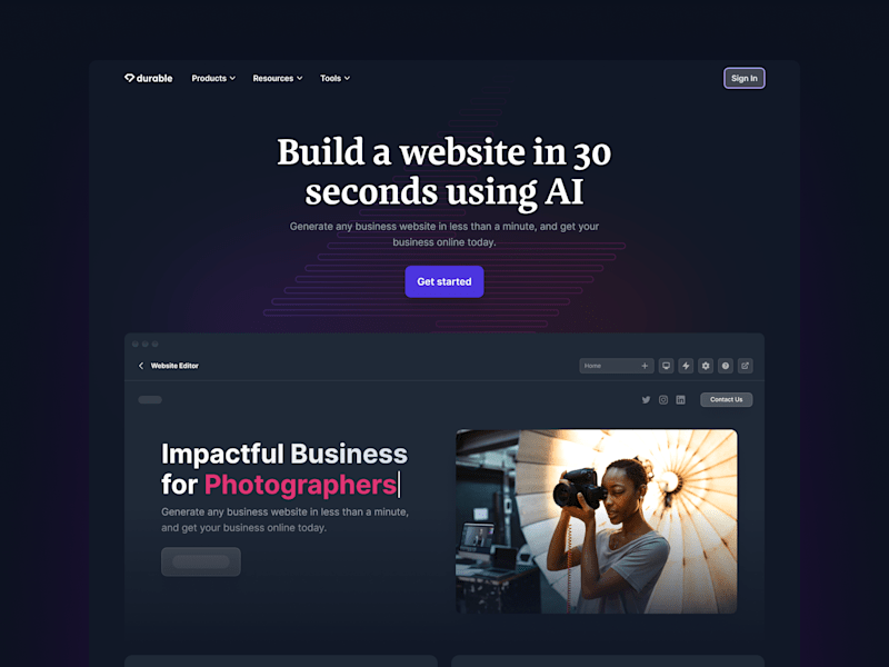 Cover image for Durable website