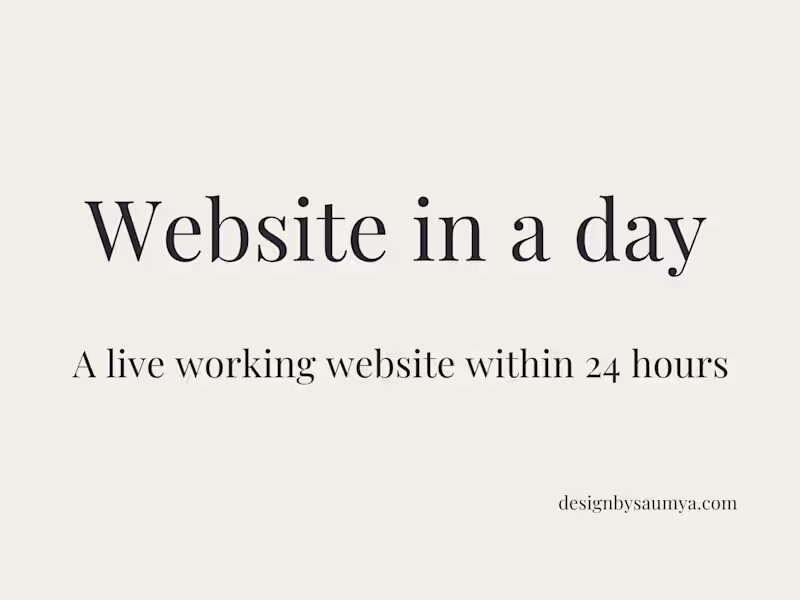 Cover image for Website In-A-Day 