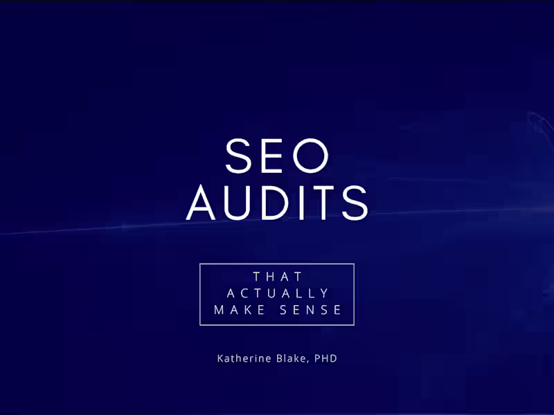 Cover image for Growth-Focused SEO Audit