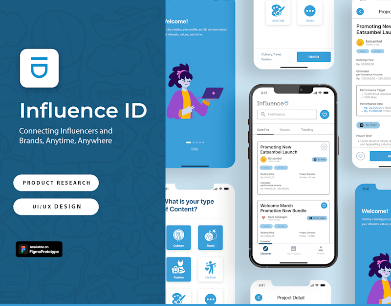 Cover image for UI/UX | InfluenceID - Connecting Influencers and Brands