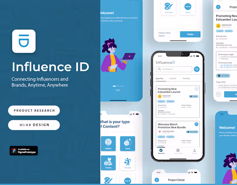 Cover image for UI/UX | InfluenceID - Connecting Influencers and Brands