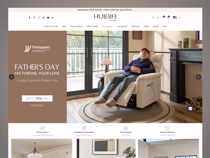 Cover image for Conversion-Focused Shopify Store for Furniture Brand
