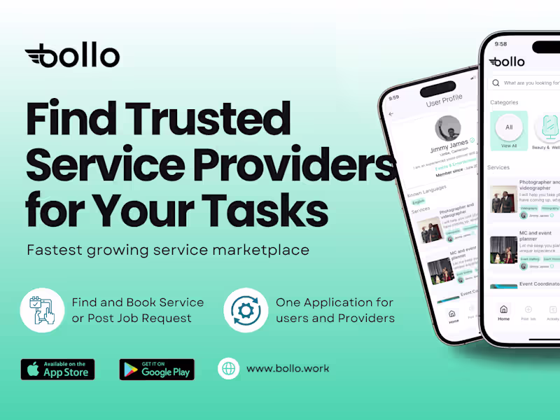 Cover image for Bollo: Find Trusted Service Providers | Offer Services