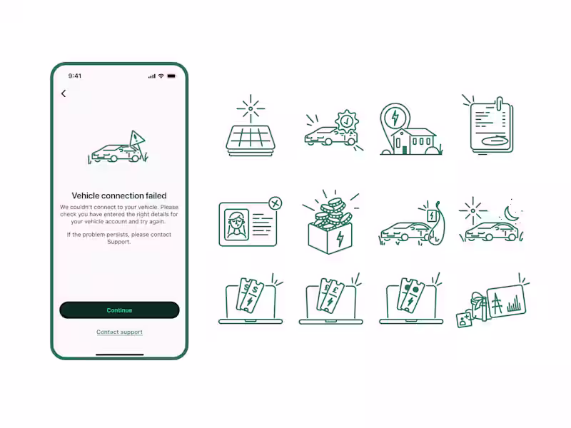 Cover image for In-app Illustrations for Smart EV Charging App