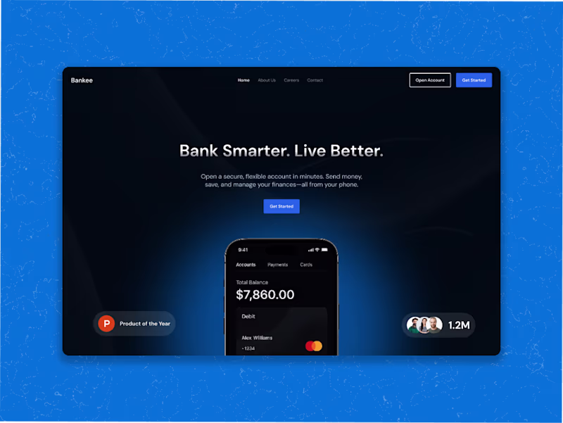 Cover image for Fintech Hero Section Design
